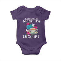 Just Want To Drink Tea And Crochet Baby Onesie