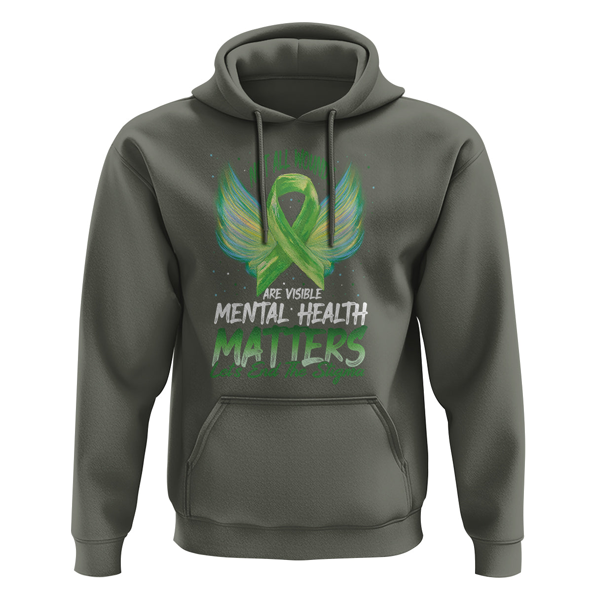 Mental Health Awareness Hoodie Not All Wounds Are Visible Let's End The Stigma - Wonder Print Shop