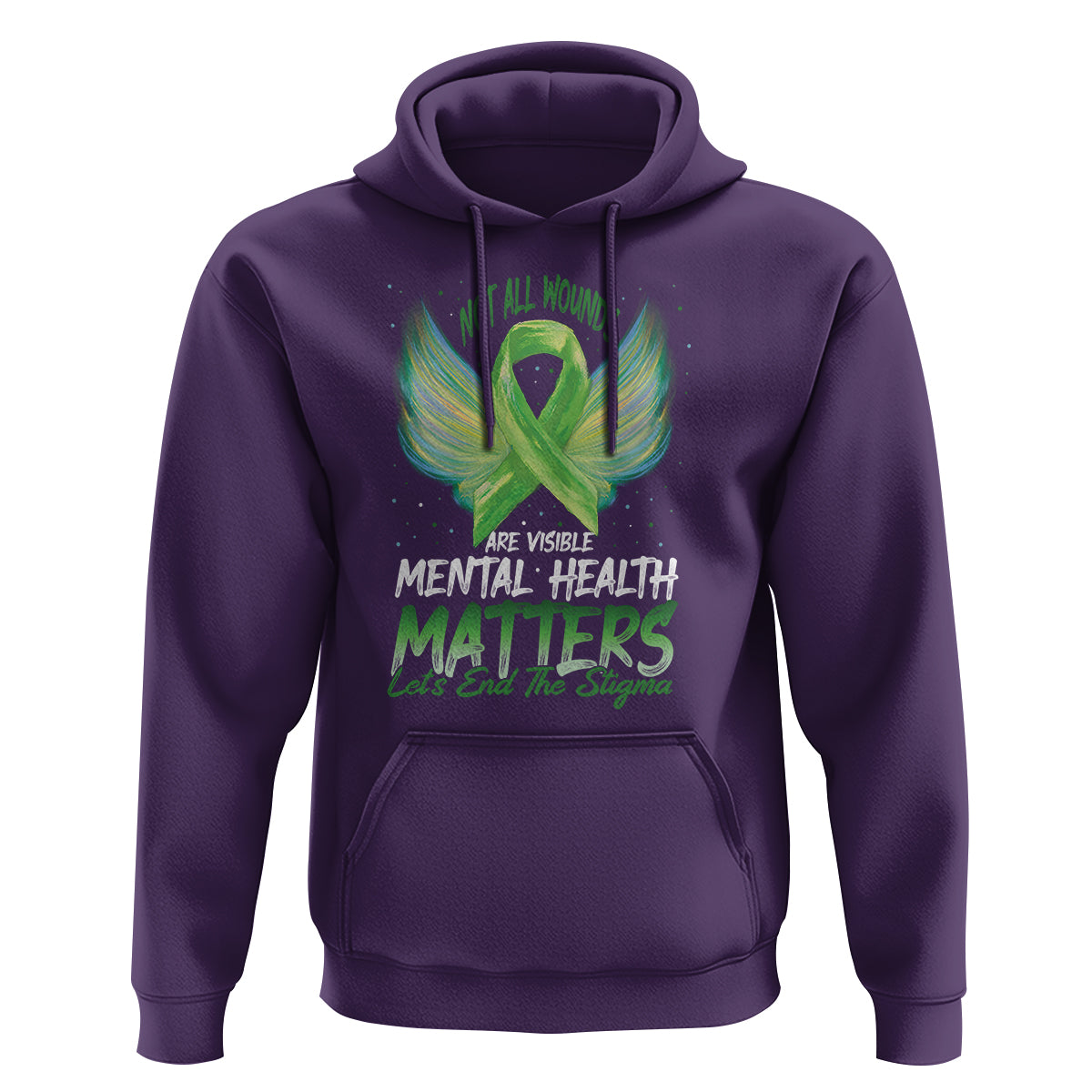 Mental Health Awareness Hoodie Not All Wounds Are Visible Let's End The Stigma - Wonder Print Shop