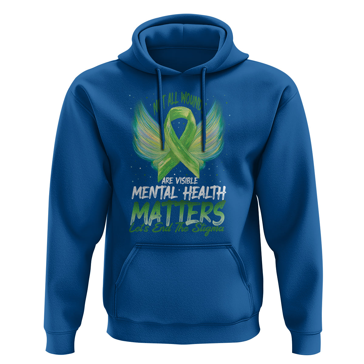 Mental Health Awareness Hoodie Not All Wounds Are Visible Let's End The Stigma - Wonder Print Shop
