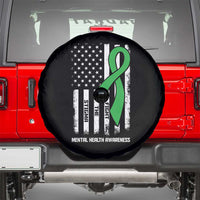 Mental Health Awareness Spare Tire Cover Fight The Stigma America Flag Green Ribbon