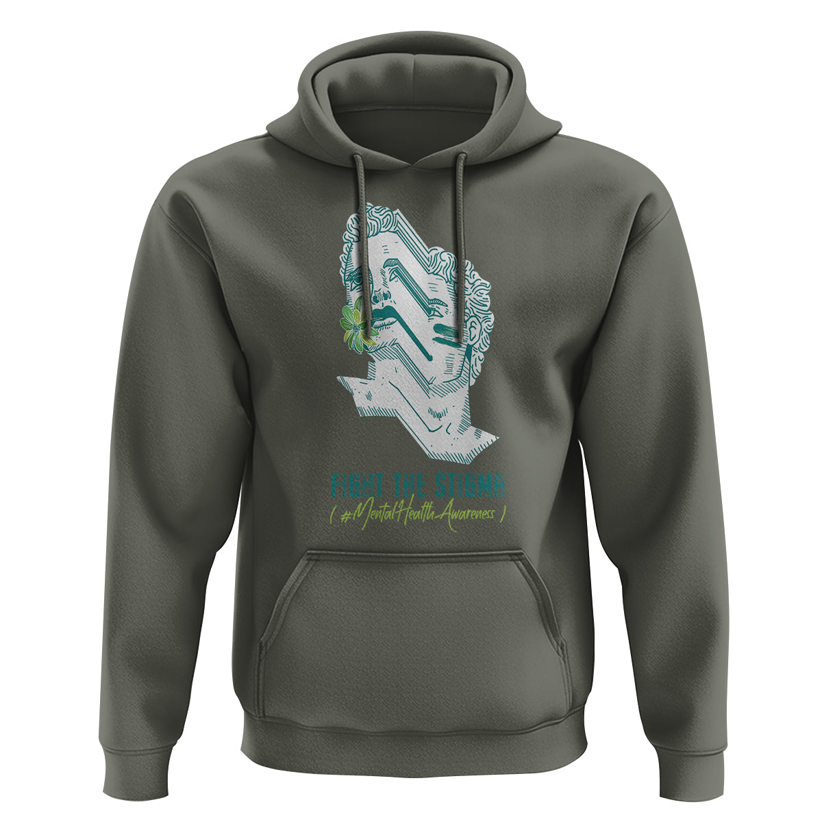 Mental Health Awareness Hoodie Fight The Stigma Aesthetic - Wonder Print Shop