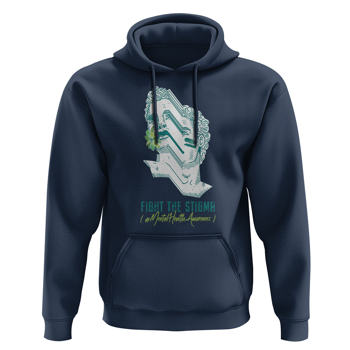 Mental Health Awareness Hoodie Fight The Stigma Aesthetic - Wonder Print Shop