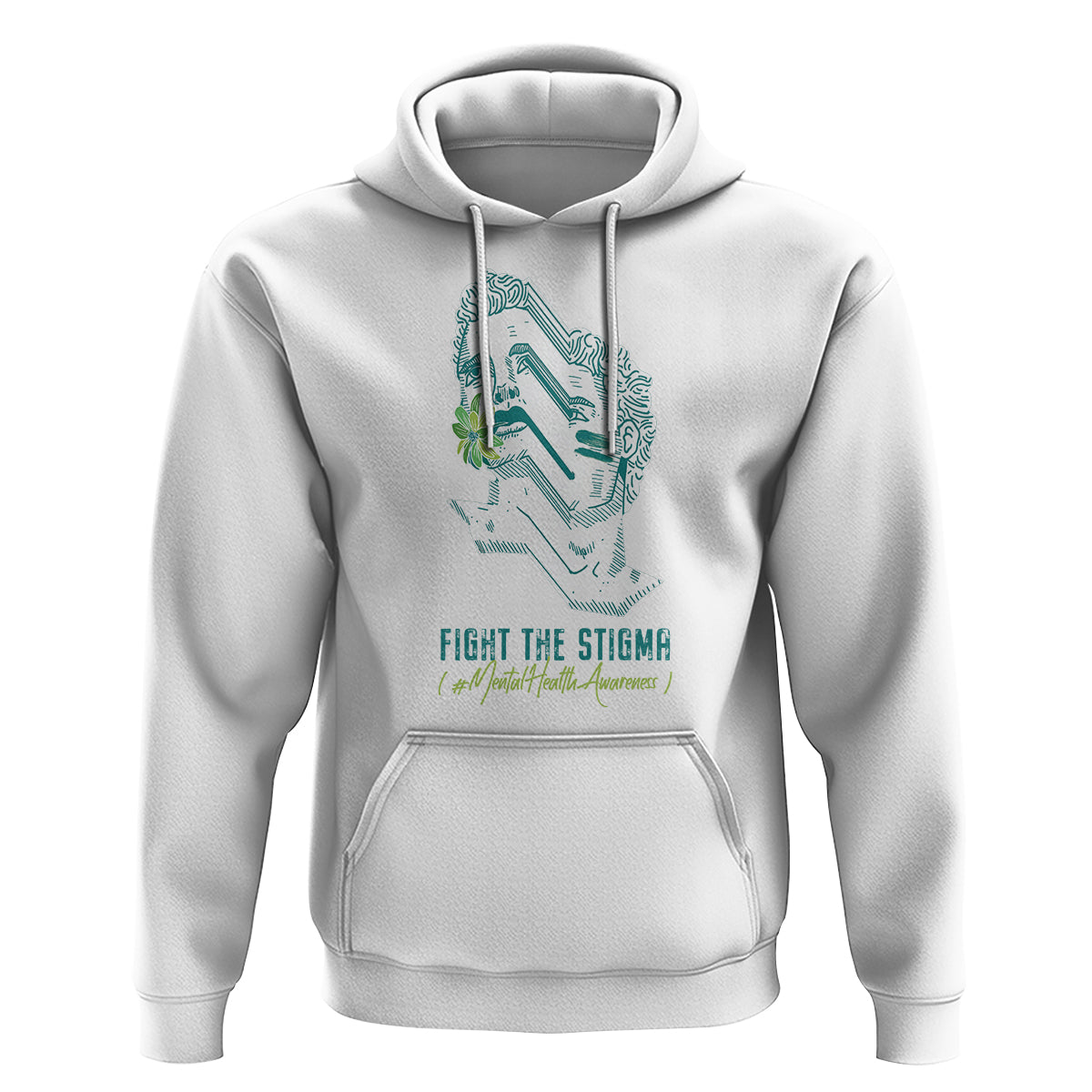 Mental Health Awareness Hoodie Fight The Stigma Aesthetic - Wonder Print Shop
