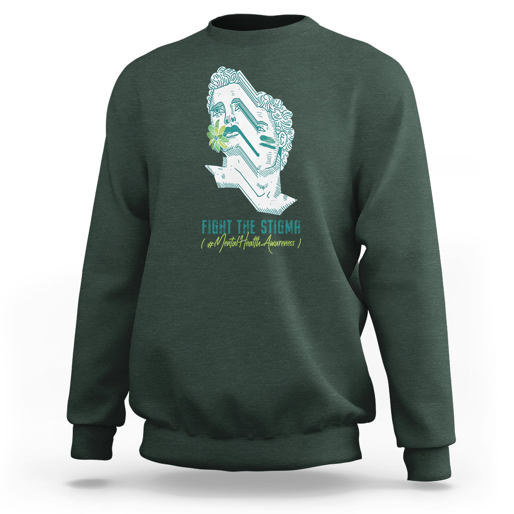 Mental Health Awareness Sweatshirt Fight The Stigma Aesthetic - Wonder Print Shop