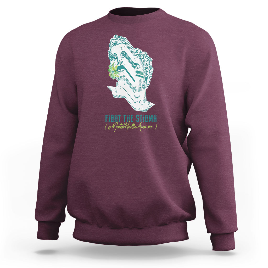 Mental Health Awareness Sweatshirt Fight The Stigma Aesthetic - Wonder Print Shop