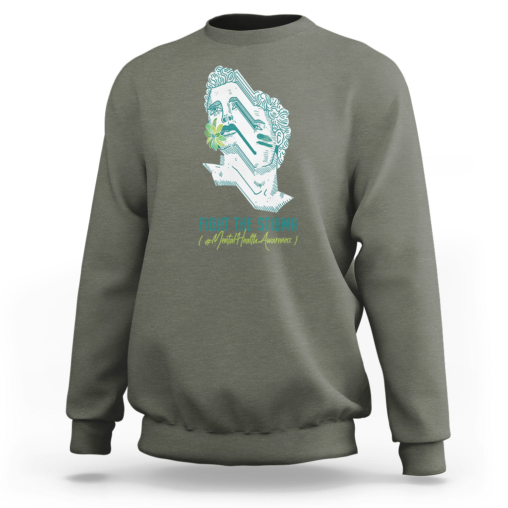 Mental Health Awareness Sweatshirt Fight The Stigma Aesthetic - Wonder Print Shop
