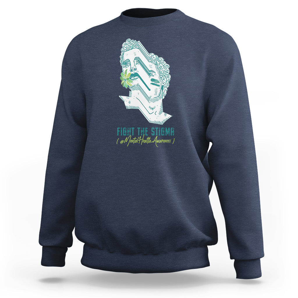 Mental Health Awareness Sweatshirt Fight The Stigma Aesthetic - Wonder Print Shop