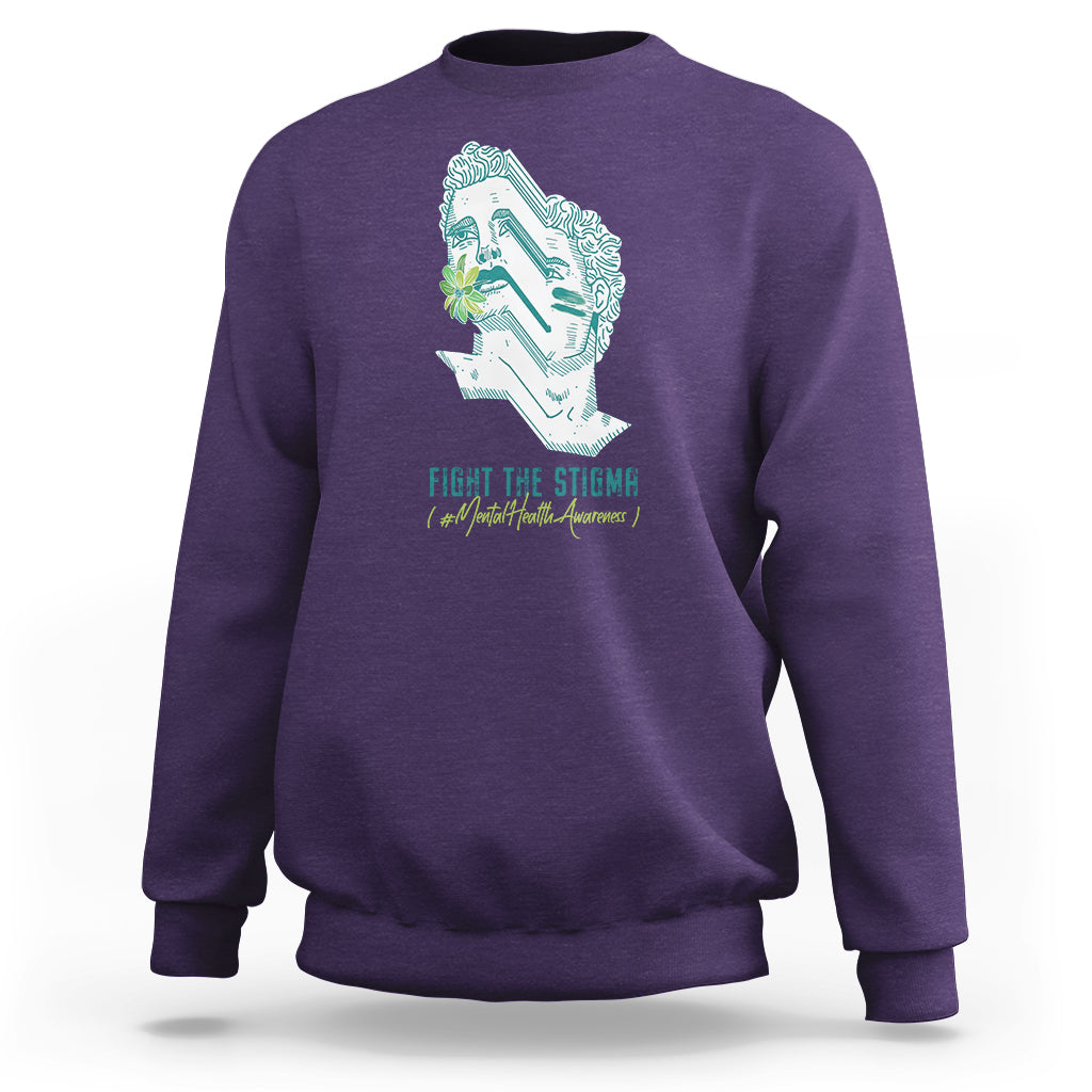 Mental Health Awareness Sweatshirt Fight The Stigma Aesthetic - Wonder Print Shop