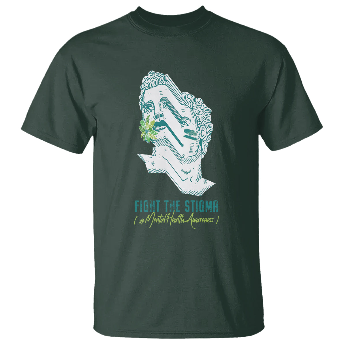 Mental Health Awareness T Shirt Fight The Stigma Aesthetic - Wonder Print Shop