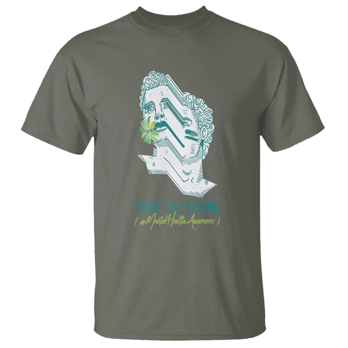 Mental Health Awareness T Shirt Fight The Stigma Aesthetic - Wonder Print Shop