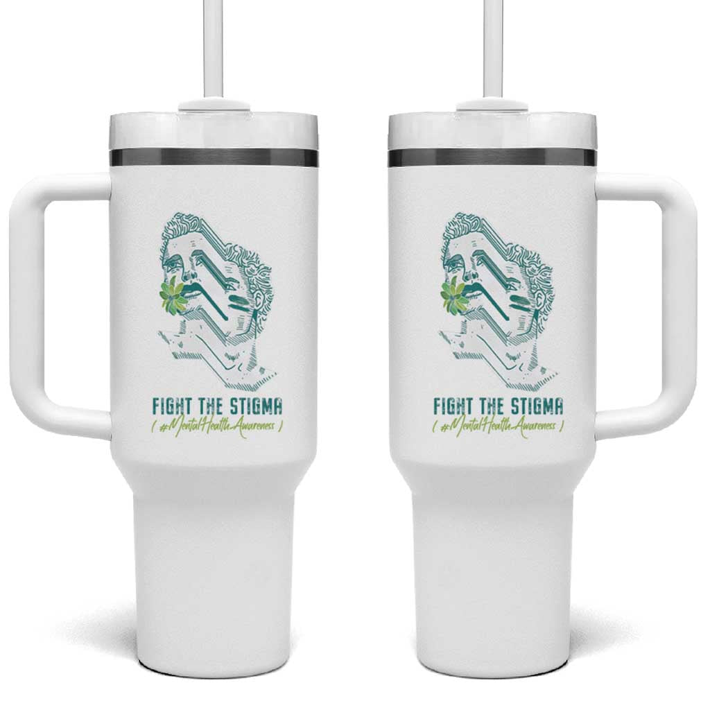 Mental Health Awareness Tumbler With Handle Fight The Stigma Aesthetic