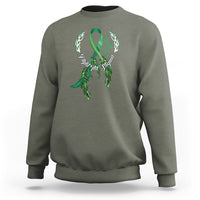 Mental Health Awareness Sweatshirt Fight The Stigma Butterfly Green Ribbon - Wonder Print Shop