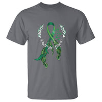Mental Health Awareness T Shirt Fight The Stigma Butterfly Green Ribbon - Wonder Print Shop