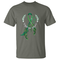Mental Health Awareness T Shirt Fight The Stigma Butterfly Green Ribbon - Wonder Print Shop