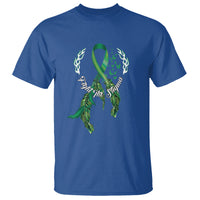 Mental Health Awareness T Shirt Fight The Stigma Butterfly Green Ribbon - Wonder Print Shop