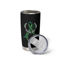 Mental Health Awareness Tumbler Cup Fight The Stigma Butterfly Green Ribbon