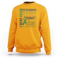 Mental Health Awareness Sweatshirt I Wear Green For The Warrior - Wonder Print Shop