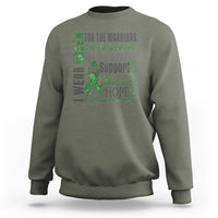 Mental Health Awareness Sweatshirt I Wear Green For The Warrior - Wonder Print Shop