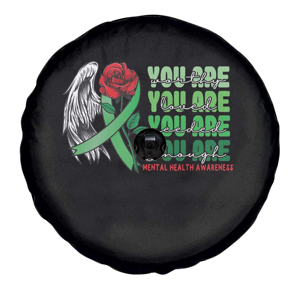 Mental Health Awareness Spare Tire Cover You Are Worthy Loved Needed Enough Typoghaphy