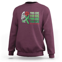 Mental Health Awareness Sweatshirt You Are Worthy Loved Needed Enough Typoghaphy - Wonder Print Shop
