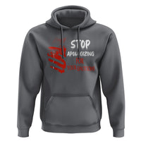 Motivational Mental Health Hoodie Stop Apologizing For Your Emotions Cry Sadness Girl - Wonder Print Shop