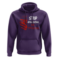 Motivational Mental Health Hoodie Stop Apologizing For Your Emotions Cry Sadness Girl - Wonder Print Shop