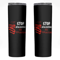 Motivational Mental Health Skinny Tumbler Stop Apologizing For Your Emotions Cry Sadness Girl
