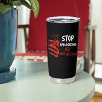 Motivational Mental Health Tumbler Cup Stop Apologizing For Your Emotions Cry Sadness Girl