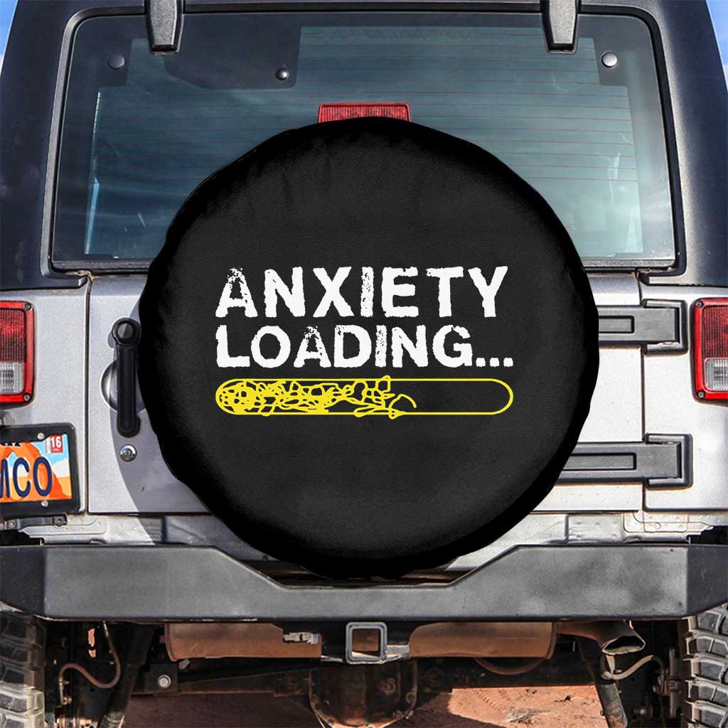 Mental Health Awareness Anxiety Loading Spare Tire Cover