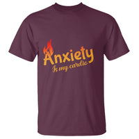 Mental Health Awareness T Shirt Anxiety Is My Cardio Burn Calories - Wonder Print Shop