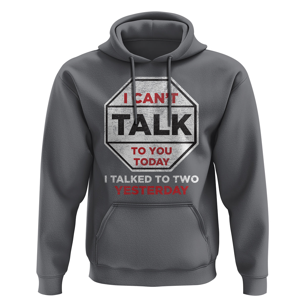Anti Social Hoodie Can't Talk To You Today I Talked To Two People Yesterday Introvert - Wonder Print Shop