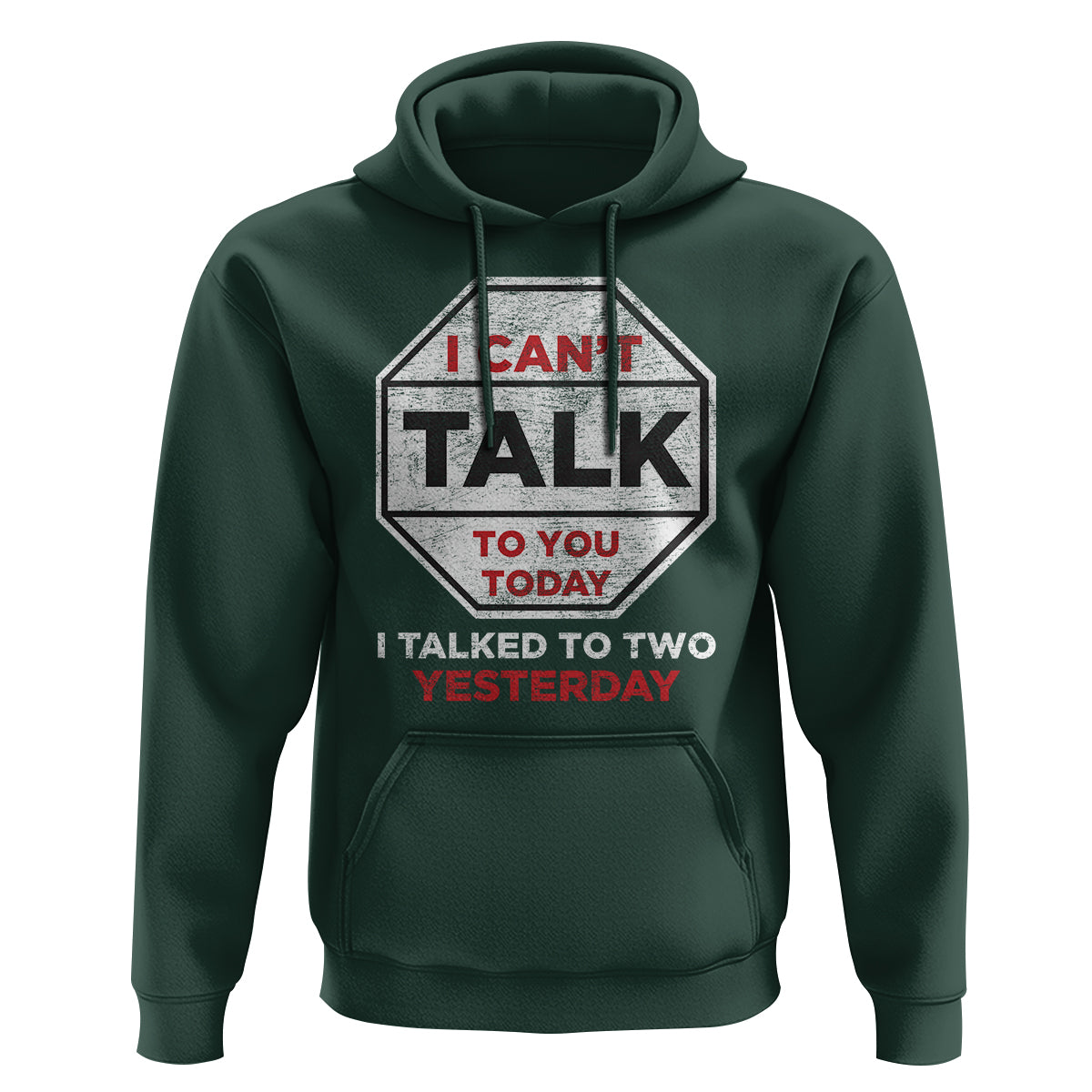 Anti Social Hoodie Can't Talk To You Today I Talked To Two People Yesterday Introvert - Wonder Print Shop