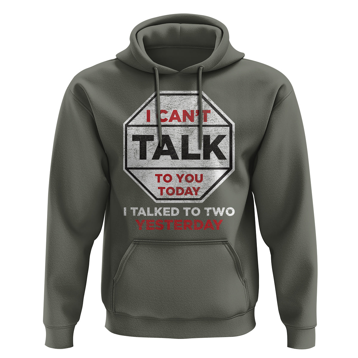 Anti Social Hoodie Can't Talk To You Today I Talked To Two People Yesterday Introvert - Wonder Print Shop