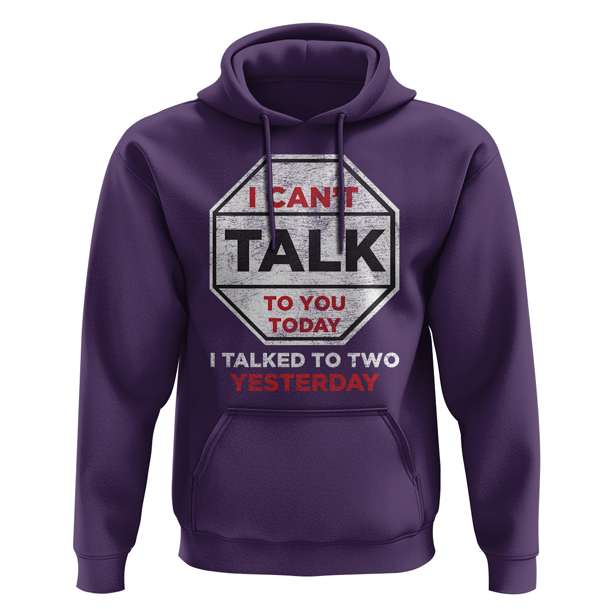 Anti Social Hoodie Can't Talk To You Today I Talked To Two People Yesterday Introvert - Wonder Print Shop