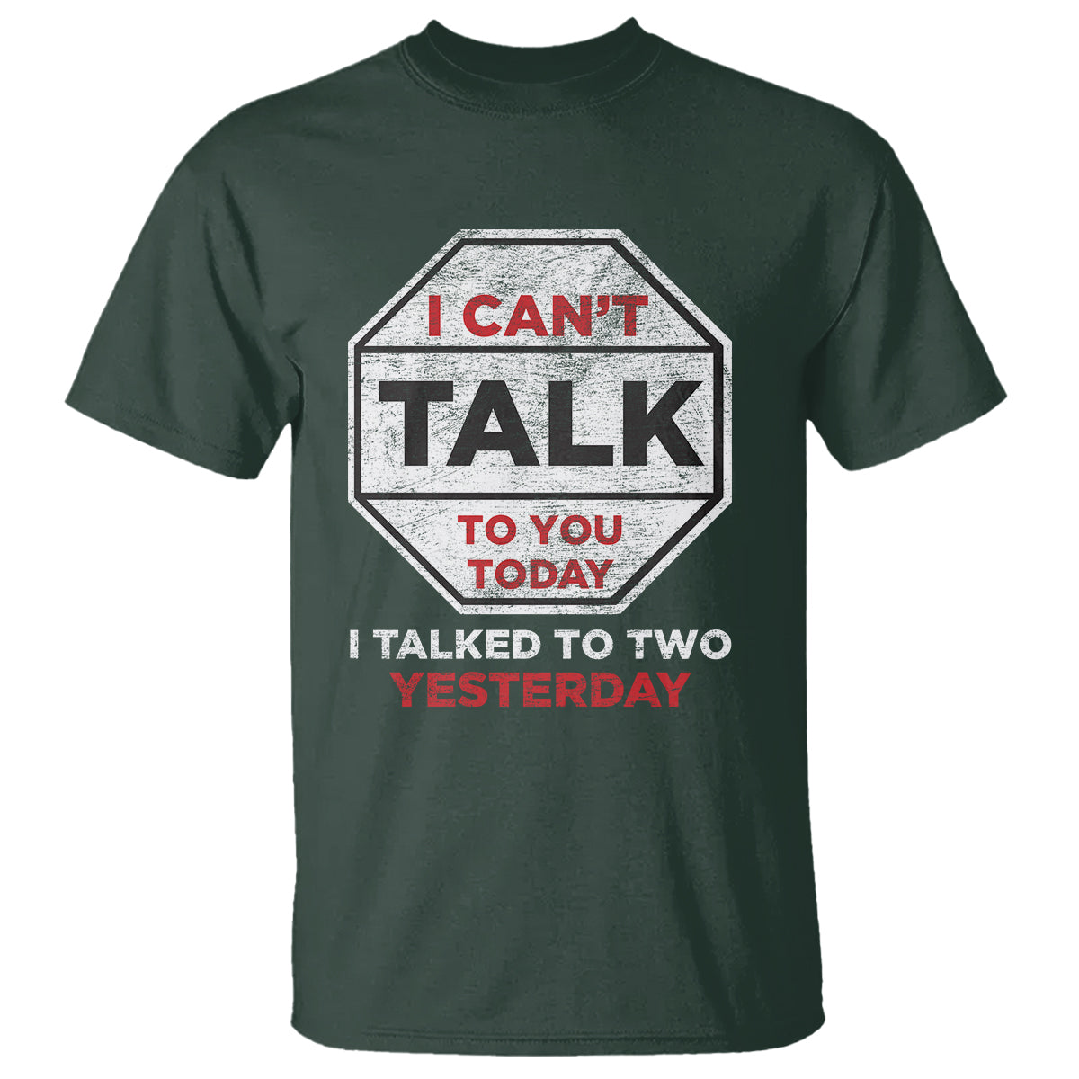 Anti Social T Shirt Can't Talk To You Today I Talked To Two People Yesterday Introvert - Wonder Print Shop