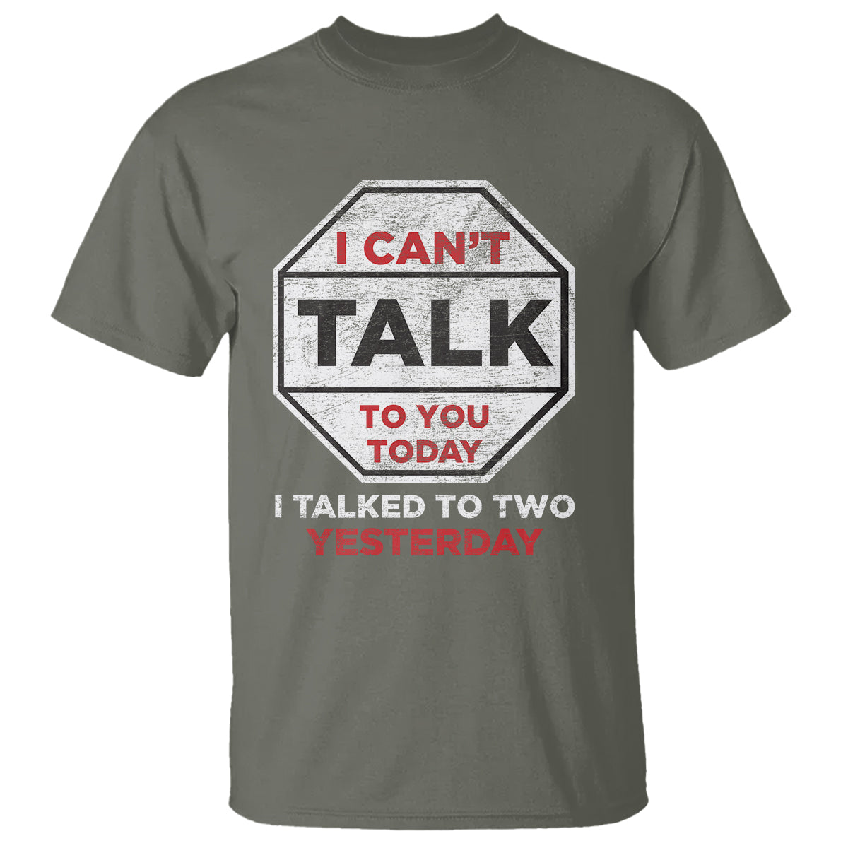Anti Social T Shirt Can't Talk To You Today I Talked To Two People Yesterday Introvert - Wonder Print Shop