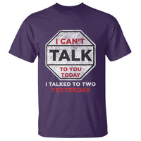 Anti Social T Shirt Can't Talk To You Today I Talked To Two People Yesterday Introvert - Wonder Print Shop