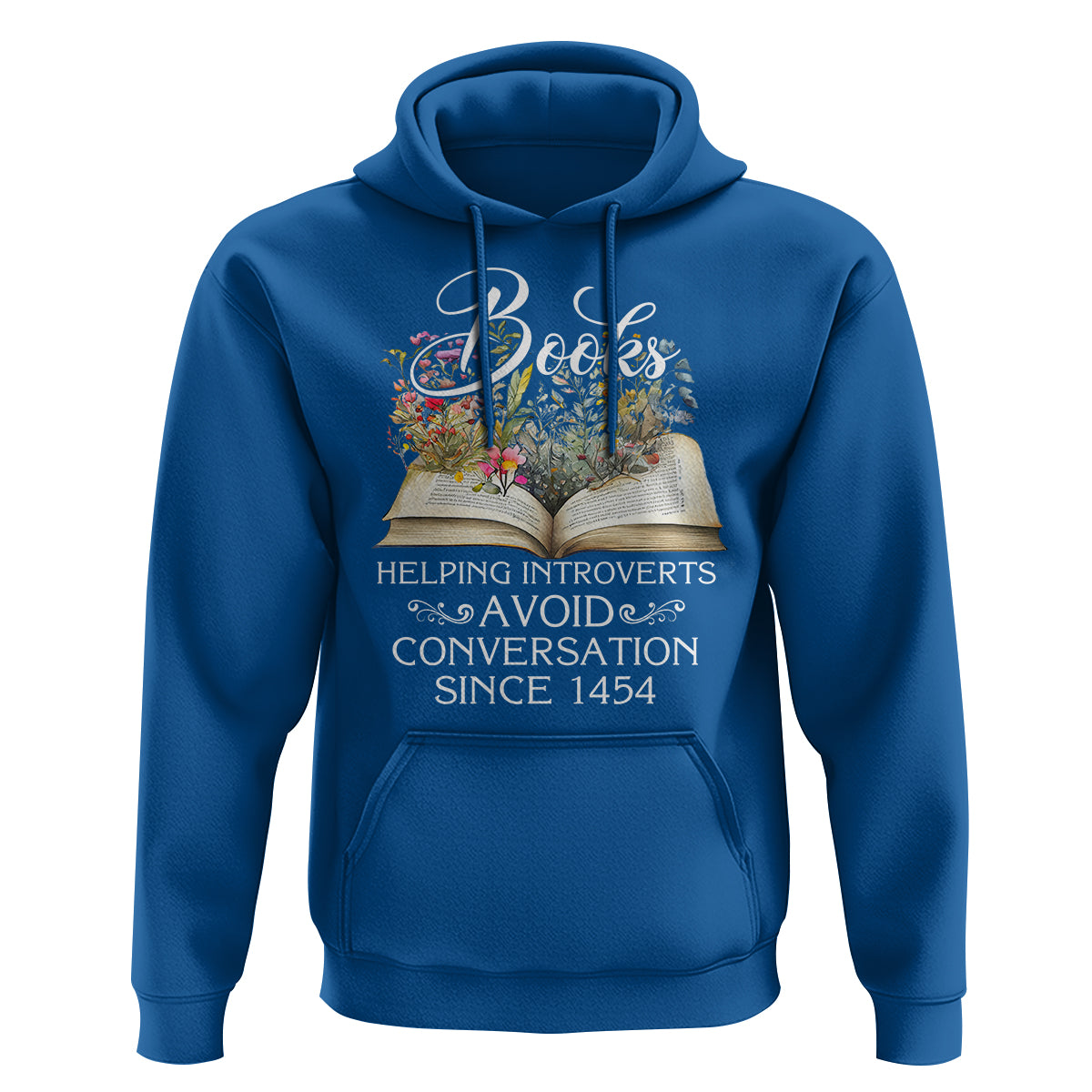 Introvert Book Lover Hoodie Books Helping Introverts Avoid Conversation - Wonder Print Shop