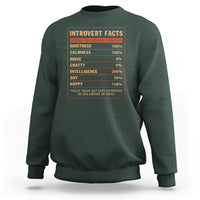 Introvert Facts Sweatshirt 100% Quietness Calmness Intelligence Happy - Wonder Print Shop