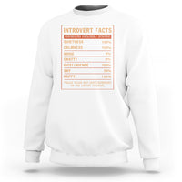 Introvert Facts Sweatshirt 100% Quietness Calmness Intelligence Happy - Wonder Print Shop