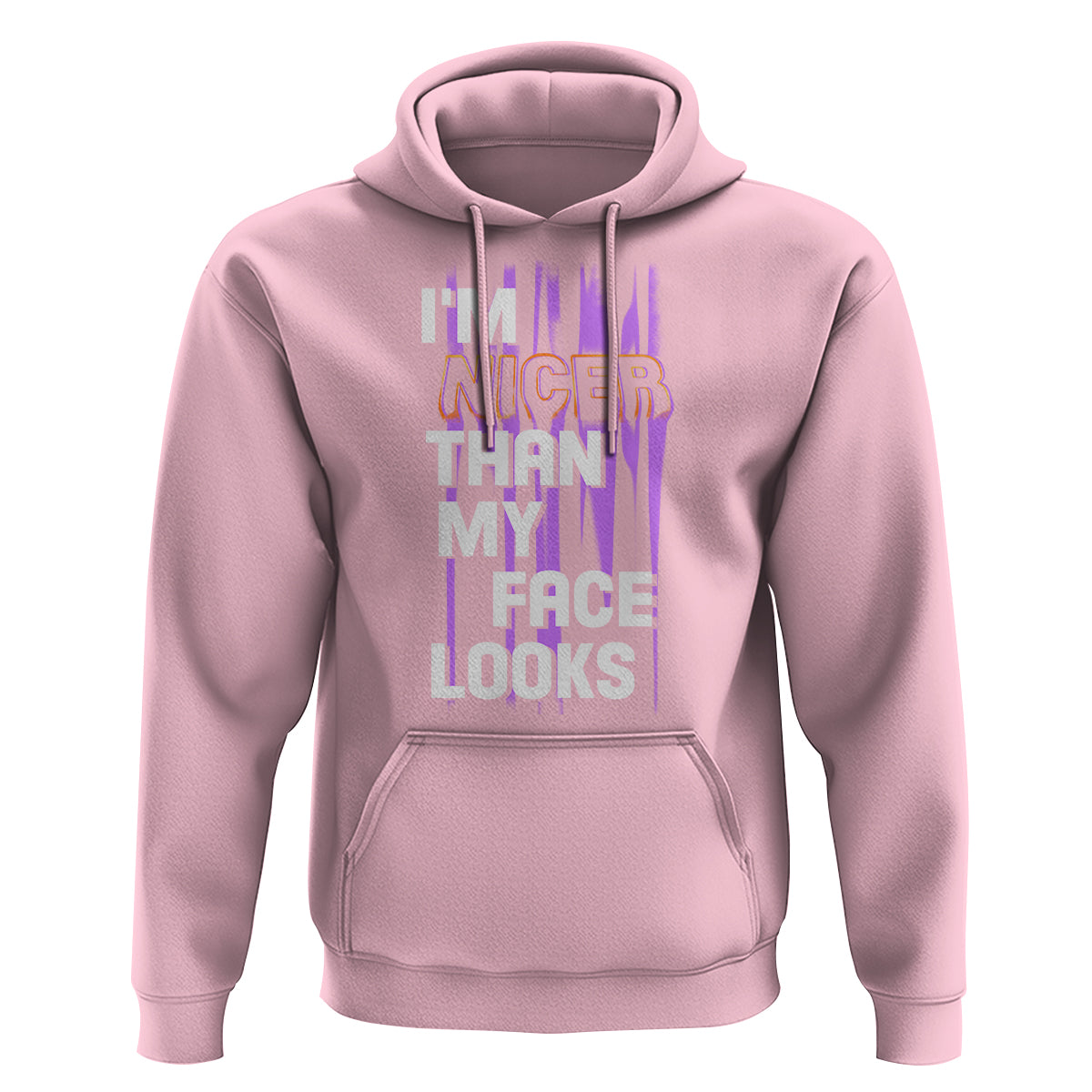 Introvert Hoodie I'm Nicer Than My Face Looks - Wonder Print Shop