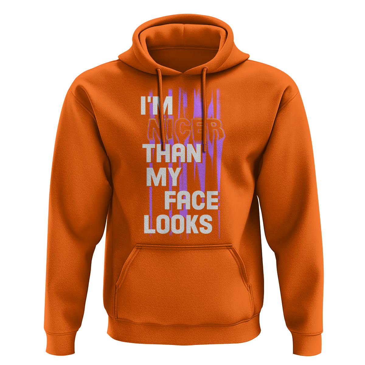 Introvert Hoodie I'm Nicer Than My Face Looks - Wonder Print Shop
