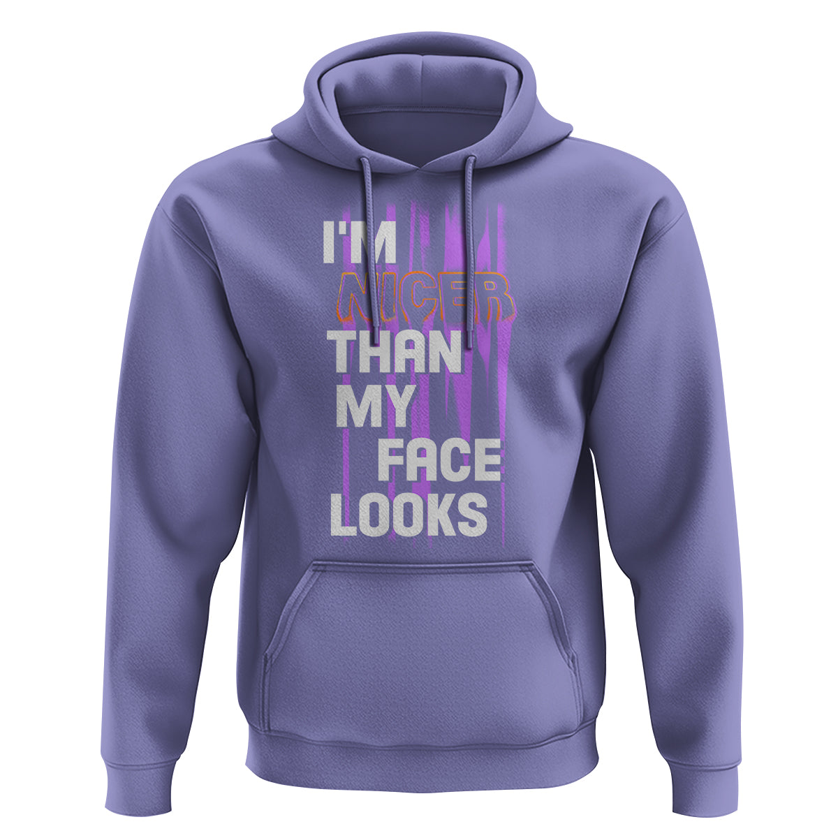 Introvert Hoodie I'm Nicer Than My Face Looks - Wonder Print Shop