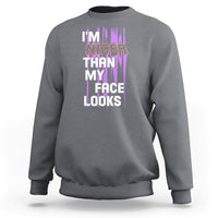 Introvert Sweatshirt I'm Nicer Than My Face Looks - Wonder Print Shop
