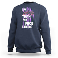 Introvert Sweatshirt I'm Nicer Than My Face Looks - Wonder Print Shop