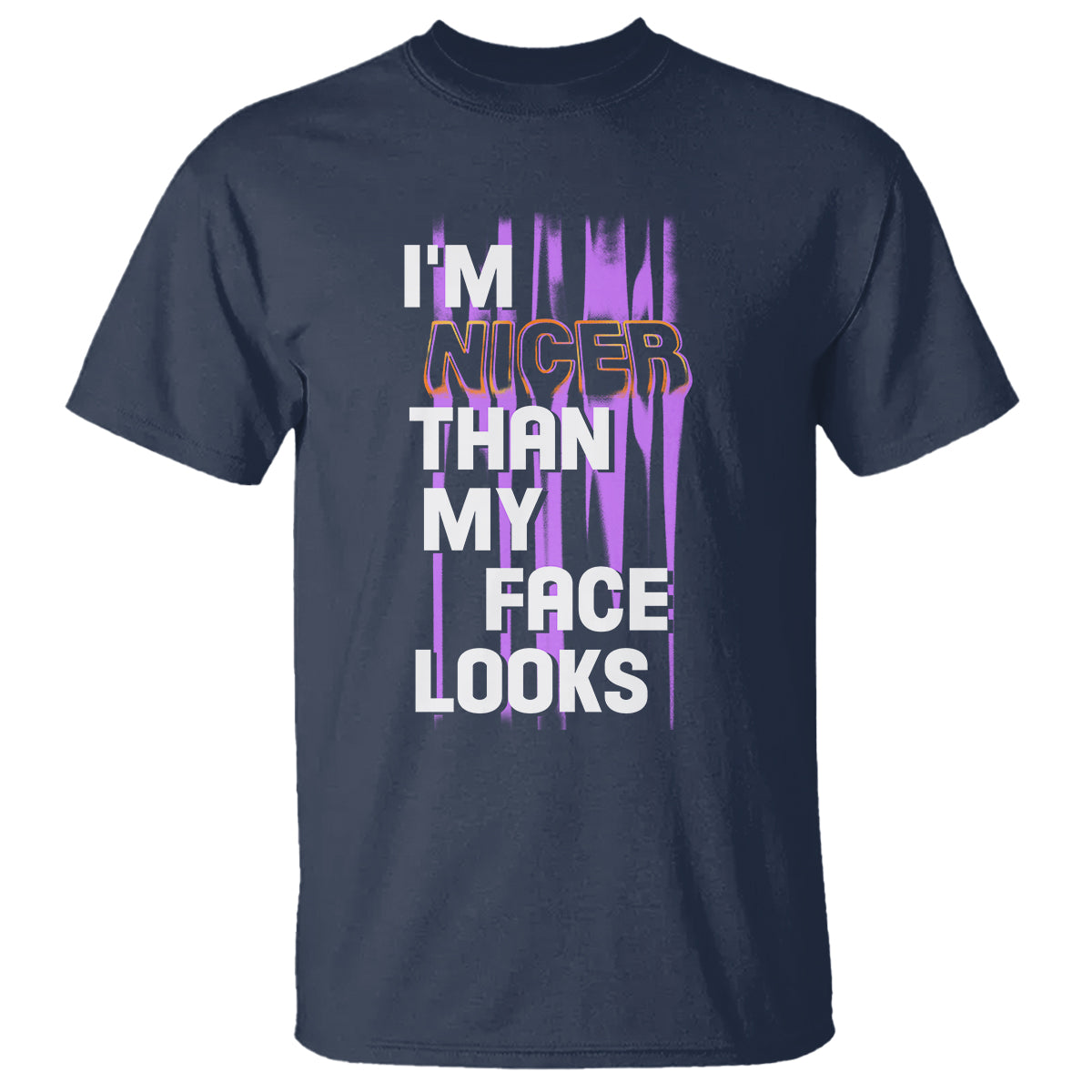 Introvert T Shirt I'm Nicer Than My Face Looks - Wonder Print Shop