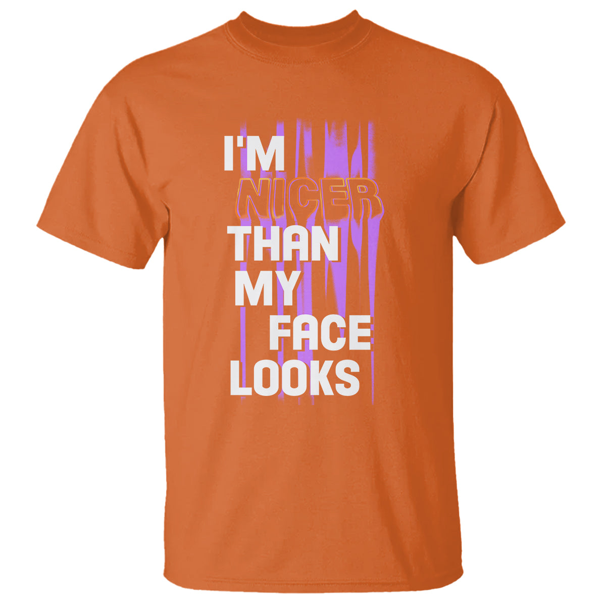 Introvert T Shirt I'm Nicer Than My Face Looks - Wonder Print Shop