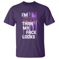 Introvert T Shirt I'm Nicer Than My Face Looks - Wonder Print Shop