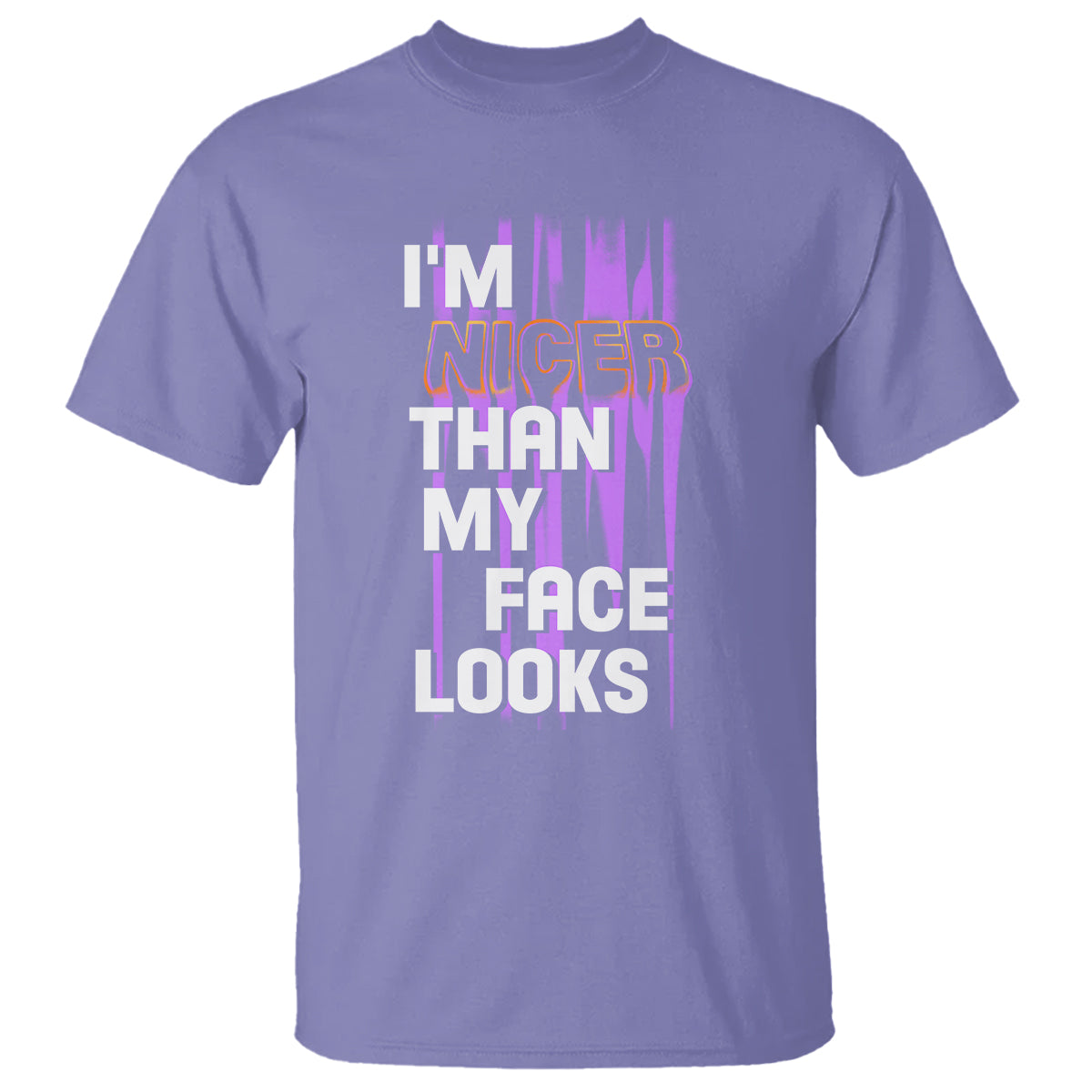 Introvert T Shirt I'm Nicer Than My Face Looks - Wonder Print Shop